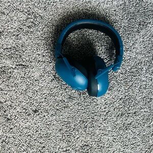 Blue ear covering for babies